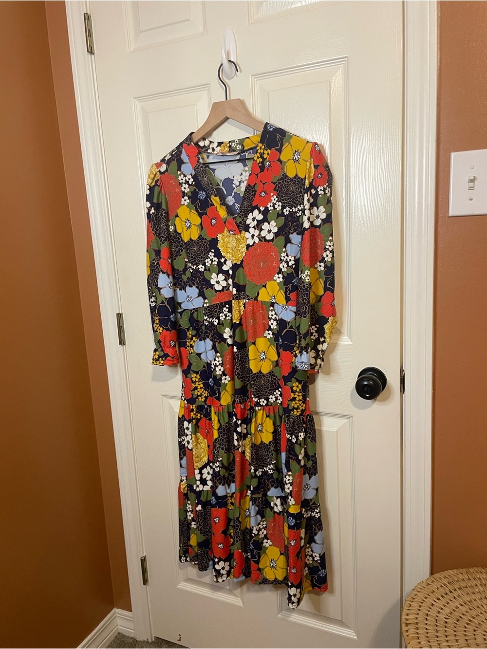 Jude Connally Autumn Blooms Tiered Maxi Dress Whimsy Floral Size Small - Picture 3 of 7